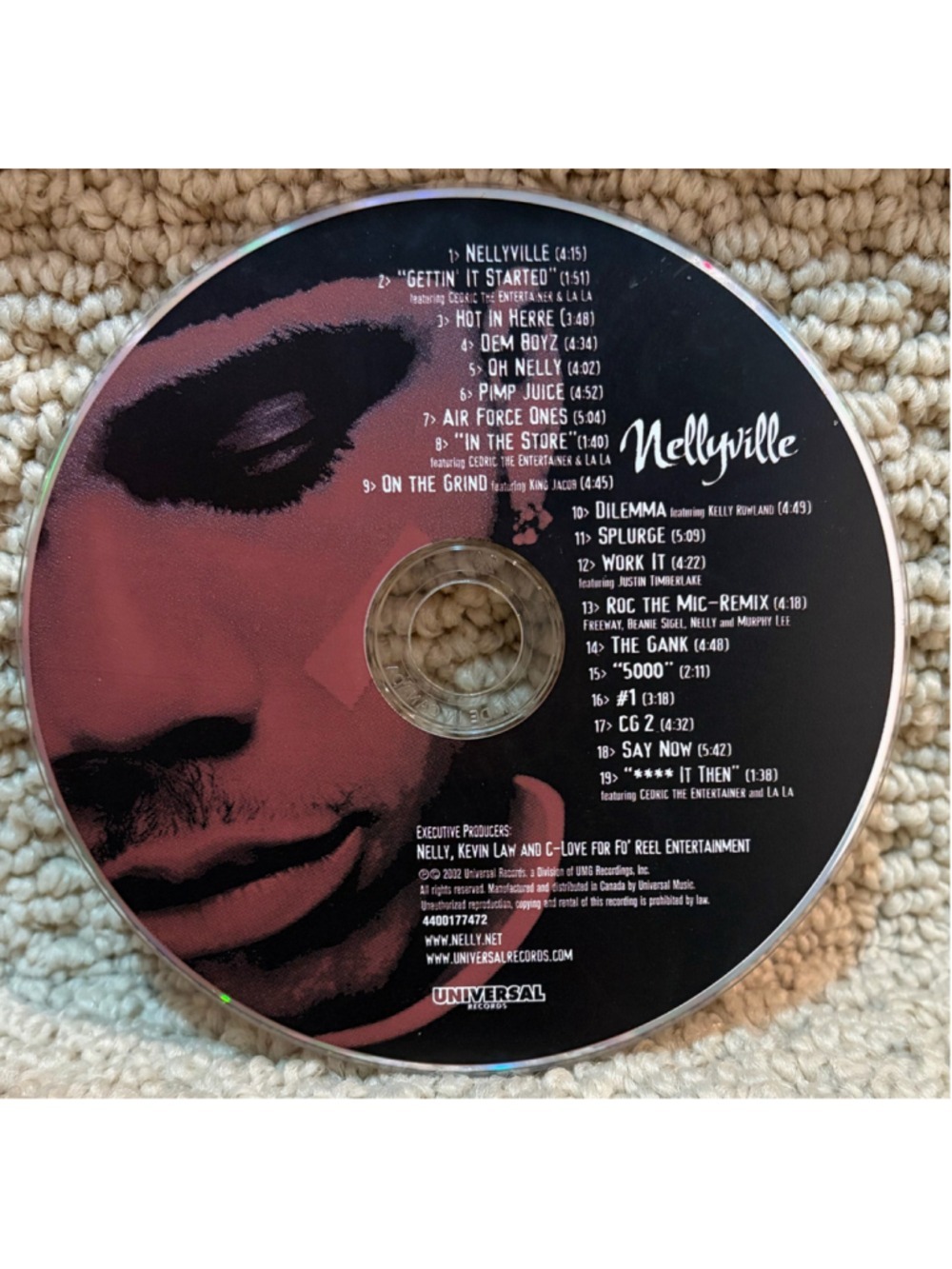 Nelly Nellyville Audio CD Album Standard One Size Black Red
